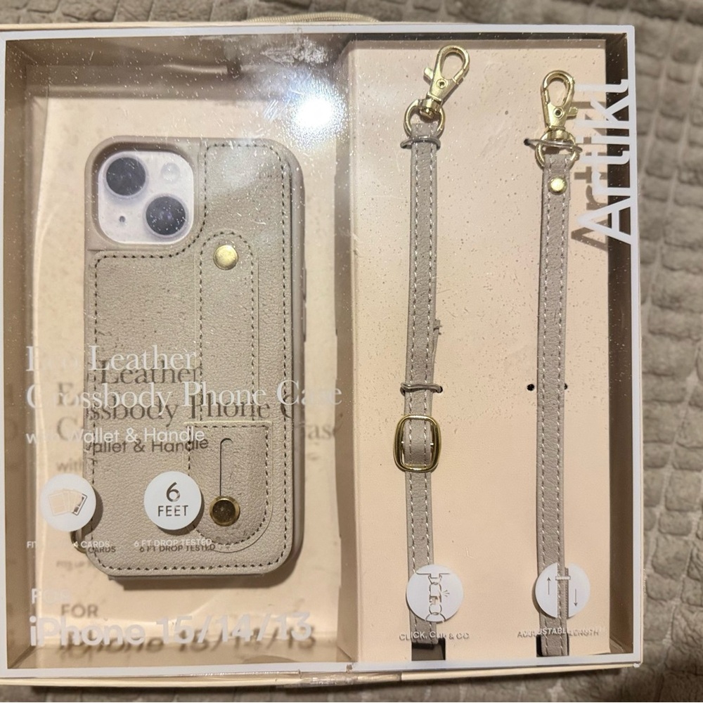 Cream Protective Phone Case for iPhone 15/14/13
